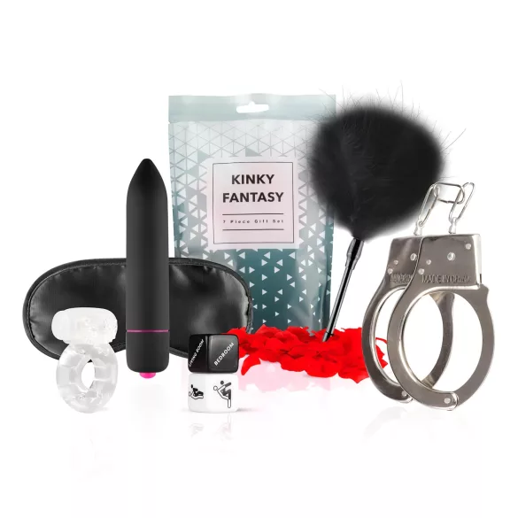 LoveBoxxx Kinky Fantasy - komplet erotičnih pripomočkov - vibrator - 7 delni set