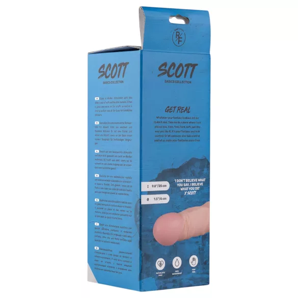 Real Fantasy Scott - realistični dildo - 25 cm - kožna barva