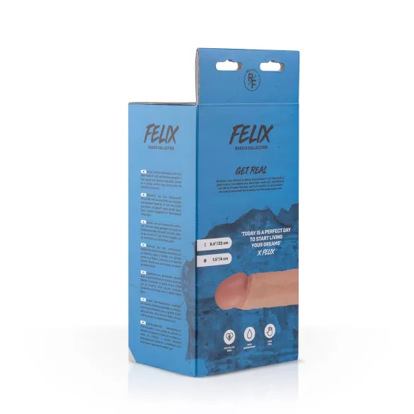 Real Fantasy Felix - realistični dildo s testisi - 22 cm naravna barva