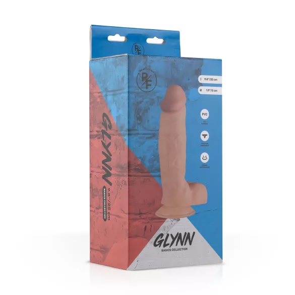 Real Fantasy Glynn - dildo s testisi - realističen - 25cm - natur