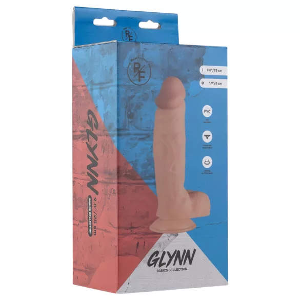 Real Fantasy Glynn - dildo s testisi - realističen - 25cm - natur