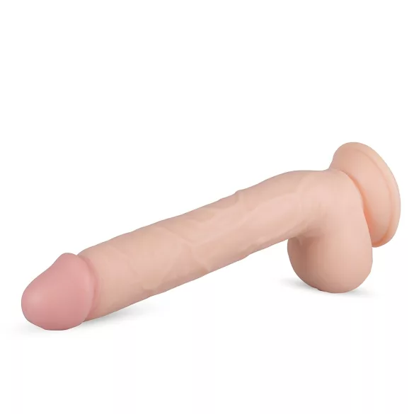 Real Fantasy Elvin - realistični dildo s testisi - 28 cm - naravna barva