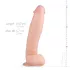 Real Fantasy Dwane - realistični dildo z modami - 31 cm (naraven)