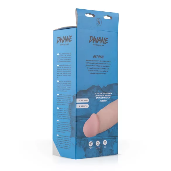 Real Fantasy Dwane - realistični dildo z modami - 31 cm - kožna barva