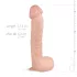 Real Fantasy Lexon - realistični dildo s testisi - 33 cm - natur