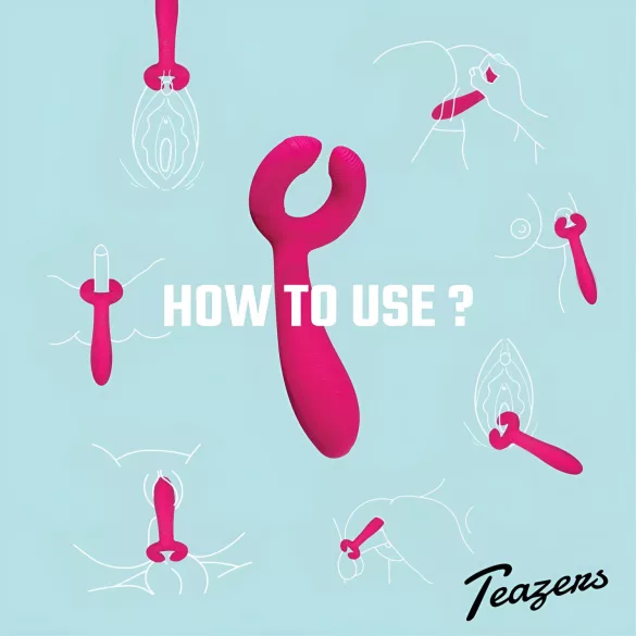 Easytoys Couple - vibrator za pare - polnjenje USB, vodoodporen - roza