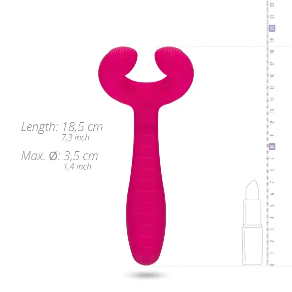 Easytoys Couple - vibrator za pare - polnjenje USB, vodoodporen - roza