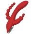Rdeča Revolucija Hera - brezžični, vodoodporni 3-kraki vibrator (rdeč)