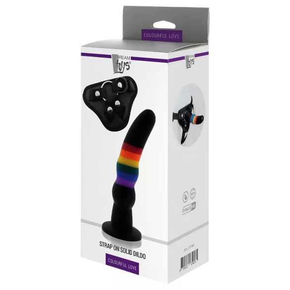 Colorful Love - pas dildo - živahne barve