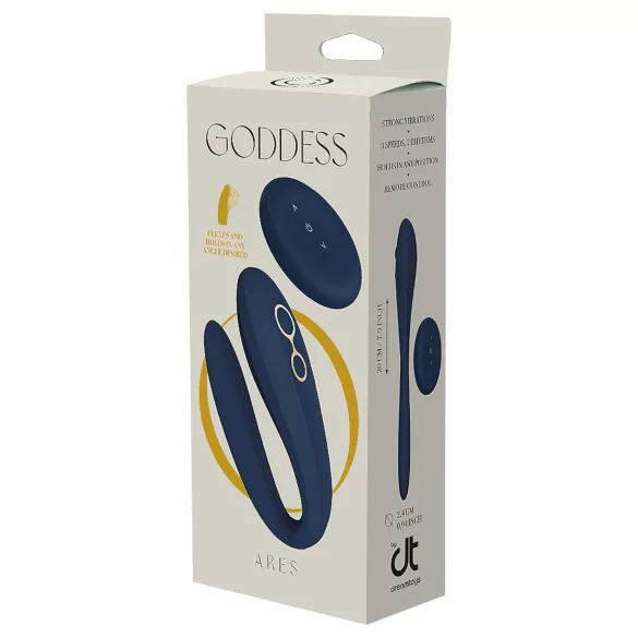 Goddess Ares - vibrator za pare - upogljiv - modra