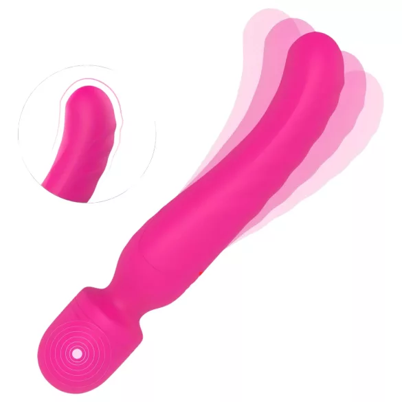 Vibes of Love - masažni vibrator z gretjem in baterijo - roza