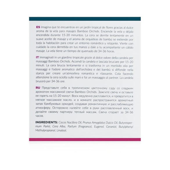 Exotiq Bamboo Orchids - masažna sveča - 200g