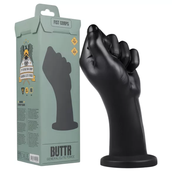 BUTTR Fist Corps - fisting dildo - črna
