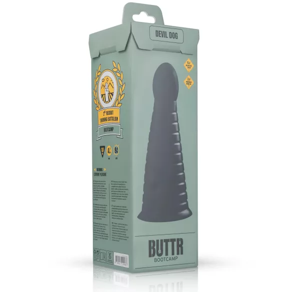 BUTTR Devil Dog - dildo s priseskom - črn