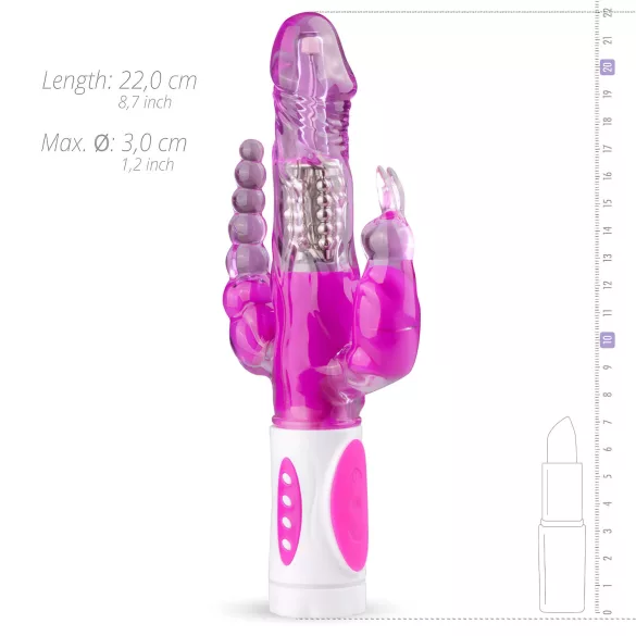 Easytoys Raving Rabbit - 3-kraki vibrator (roza)