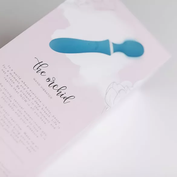 Bloom Orchid Wand - masažni vibrator - polnjenje USB - turkizna