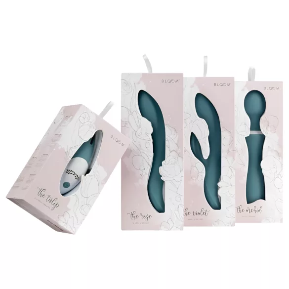 Bloom Orchid Wand - masažni vibrator - polnjenje USB - turkizna