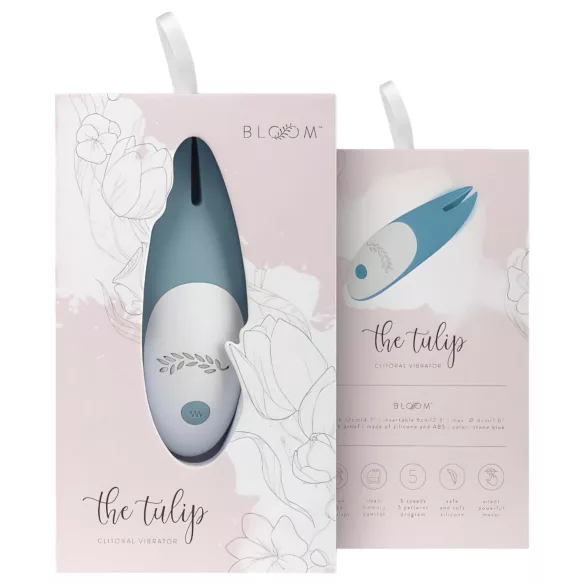 Bloom Tulip - vibrator za klitoris na polnjenje - silikon - turkizna