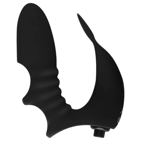 Easytoys - vibracijski prstan za prst - 2v1 - črn