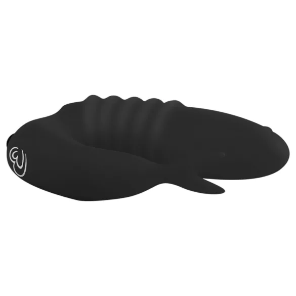 Easytoys - vibracijski prstan za prst - 2v1 - črn