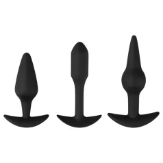 EasyToys Pleasure kit - raznolik analni čepni set (črn)