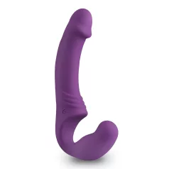   Easytoys - akumulatorski strap-on vibrator brez pasu - vijoličen