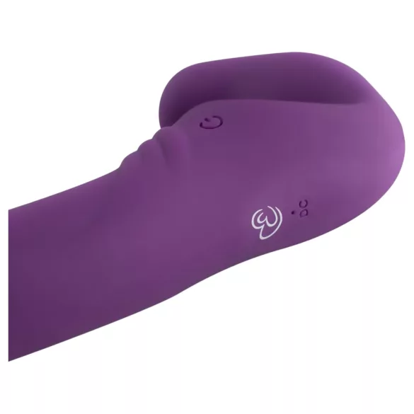 Easytoys - akumulatorski strap-on vibrator brez pasu - vijoličen