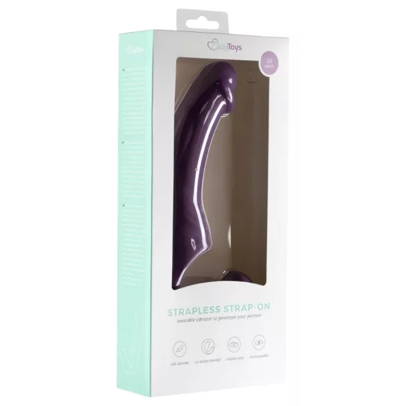Easytoys - akumulatorski strap-on vibrator brez pasu - vijoličen
