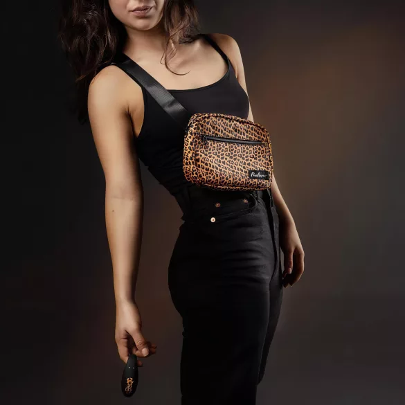 Panthra Zuna - polnilec za pare - vodoodporen vibrator - leopard črna