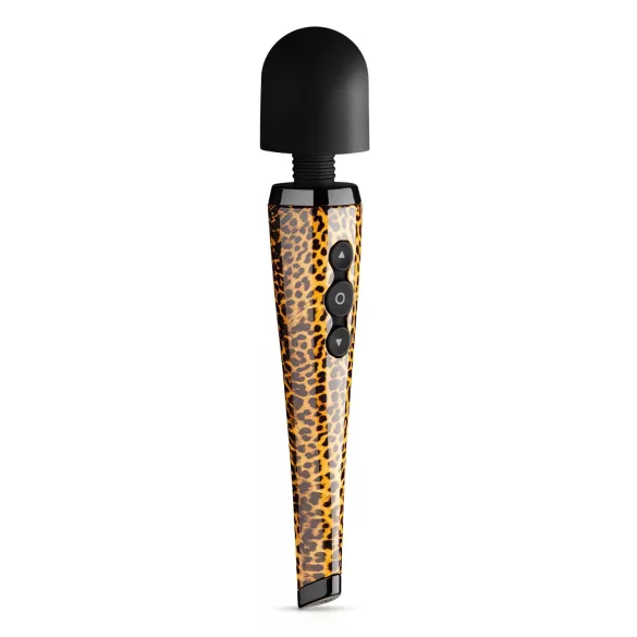 Panthra Shaka Wand - masažni vibrator na baterijo - leopard črna