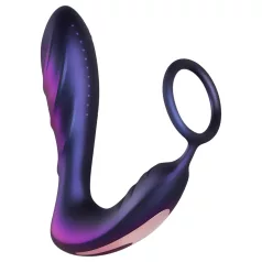   Hueman Black Hole - analni vibrator z radijskim upravljanjem in obročkom za penis (vijoličen)