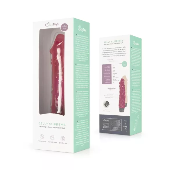 Easytoys Jelly Supreme - vibrator realističen - roza