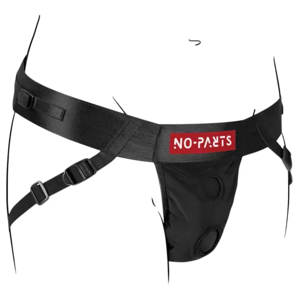 No-Parts Taylor - strap-on hlačke z dvojno O-obročem - nastavljiva velikost S-L