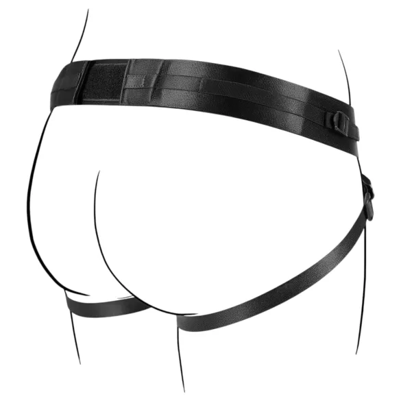 No-Parts Taylor - strap-on hlačke z dvojno O-obročem - nastavljiva velikost S-L