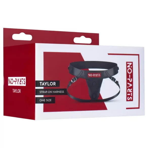 No-Parts Taylor - strap-on hlačke z dvojno O-obročem - nastavljiva velikost S-L