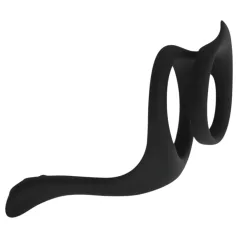 Easytoys - obroč za penis in moda - elastičen - črna