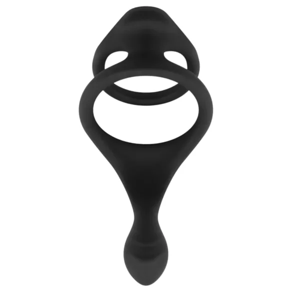 Easytoys - obroč za penis in moda - elastičen - črna