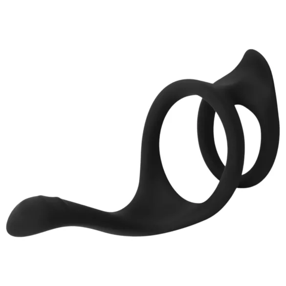 Easytoys - obroč za penis in moda - elastičen - črna
