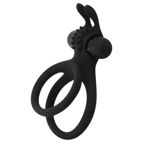 Easytoys - vibracijski obroč za penis in moda - črna