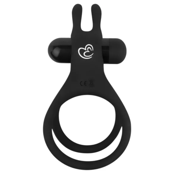 Easytoys - vibracijski obroč za penis in moda - črna
