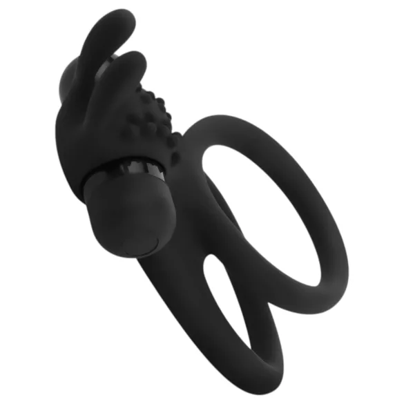 Easytoys - vibracijski obroč za penis in moda - črna
