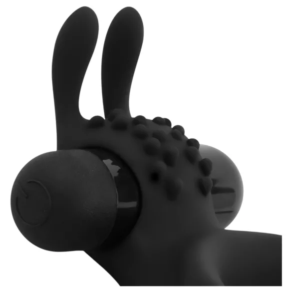 Easytoys - vibracijski obroč za penis in moda - črna
