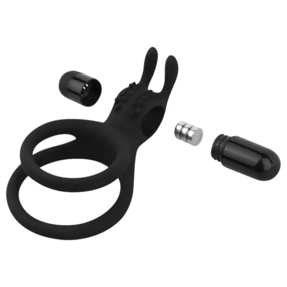Easytoys - vibracijski obroč za penis in moda - črna