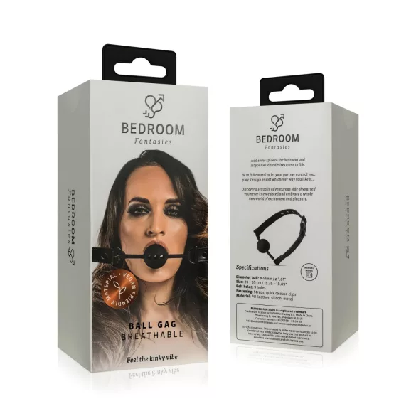 Bedroom Fantasies - gag s prezračevalnimi luknjami - črna