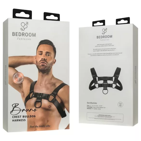 Bedroom Fantasies Bruno - mrežasti top za telo - črna - S-XL