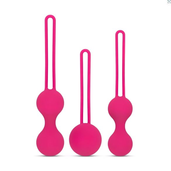 Easytoys LoveBalls - set gejšinih kroglic - 3-delni (roza)