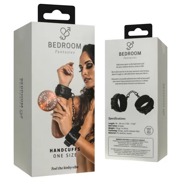 Bedroom Fantasies - Lisice za zapestja z verigo - črna