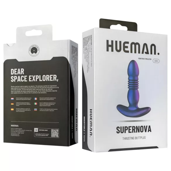 Hueman Supernova - potisni analni vibrator (vijoličen)