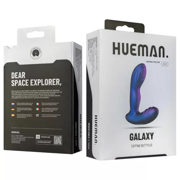 Hueman Galaxy - analni vibrator s pulzacijo - vijoličen