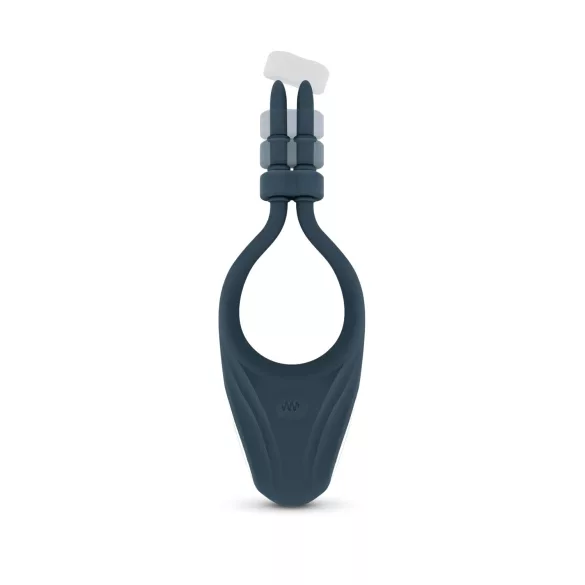 Boners - nastavljiv vibracijski obroček za penis - modra